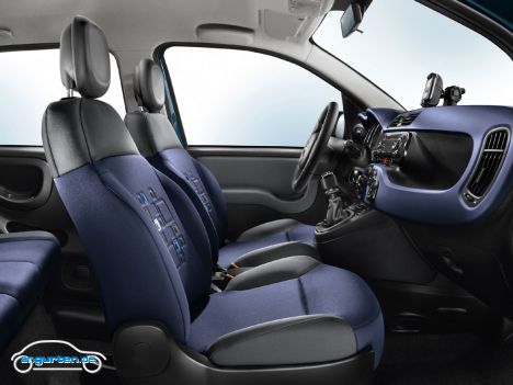 Fiat Panda - Cockpit in Blau