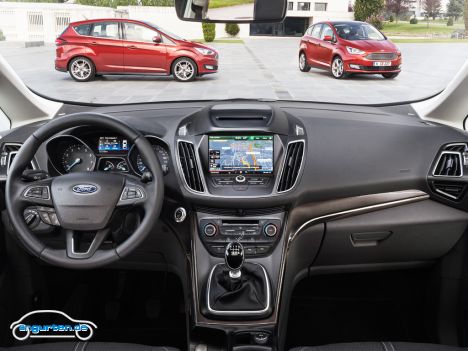 Ford C-Max Facelift 2015 - Der Innenraum wird deutlich entschlackt.
