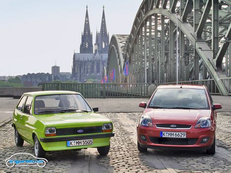 Ford Fiesta VI (2002-2008) - Jubiläum - 1. und 6. Generation gemeinsam in Köln