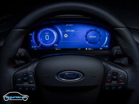 Ford Fiesta VIII - Facelift MJ 2022 - Das digitale Cockpit im Fiesta ist in den Ausstattungen Titanium X und ST-Line X für den Fiesta erhältlich und kostet nochmal 500 Euro extra. Für Active X gibt es das natürlich auch.