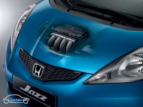 Honda Jazz - Schnittzeichnung mit Motor