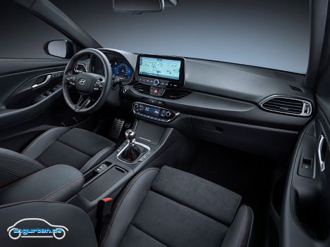 Hyundai i30 Facelift - Blick in den Innenraum.