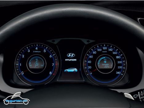 Hyundai i40cw - Die Instrumente sind klar lesbar und ansprechend gestaltet.