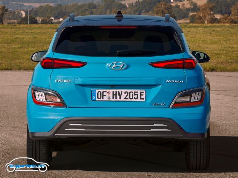 Hyundai Kona Elektro 2022 (Facelift) - Heckansicht