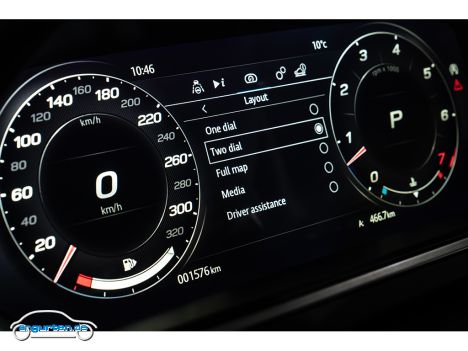 Jaguar F-Type Facelift 2020 - Fahrerdisplay
