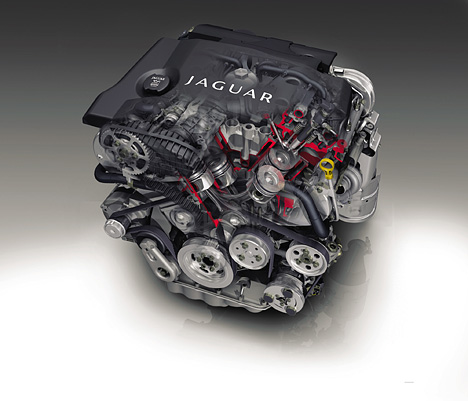 Jaguar S-Type - Schnittzeichnung Motor