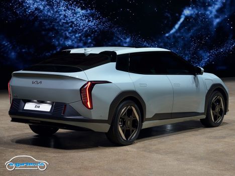 Kia EV4 Limousine (2025) - Insbesondere das Heck ist schon gut gewöhnungsbedürftig - vor allem für das deutsche Auge. Solche Designs war man mal eher von den Franzosen gewöhnt.