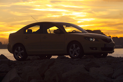 Mazda 3, Sonnenuntergang