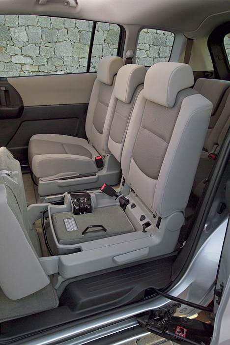Mazda 5, hintere Sitzreihe