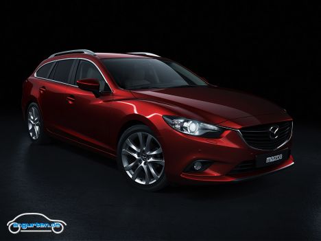 Vor allem die Front des neuen Mazda6 zeugt von Geschmack und Mut. Bullig und trotzdem weht dem Betrachter die Geschwindigkeit entgegen.