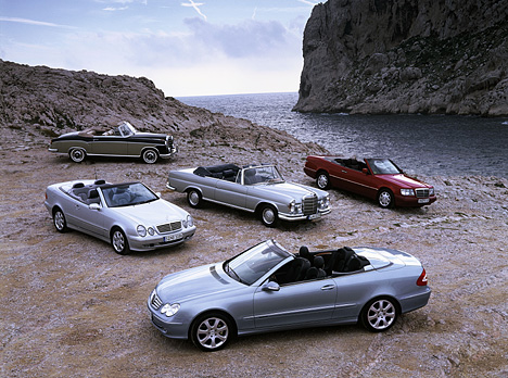 Mercedes CLK Cabrio, Historische Fahrzeuge