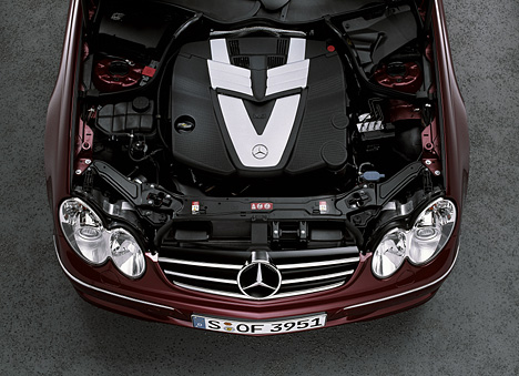 Mercedes CLK Cabrio, Motorraum