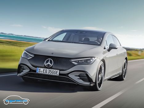 Mercedes EQE - Im für Mercedes typischen EQ-Design gibt es nun auch einen rein elektrischen Vertreter im Segment der E-Klasse.