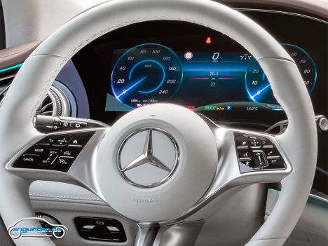 Mercedes EQE SUV - Das Kombiinstrument ist selbstverständlich digital …