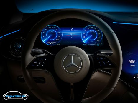 Mercedes EQS SUV - Während das Cockpit in ähnlicher Weise mittlerweile nahezu jeder Hersteller kann …