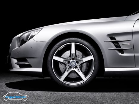 Mercedes SL - Der Motor hat dann allerdings 4,7 Liter Hubraum und 435 PS (320 kW).