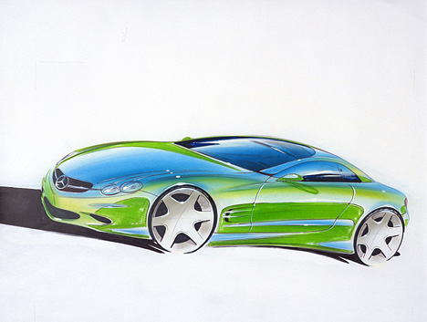 Mercedes SL - Designskizze