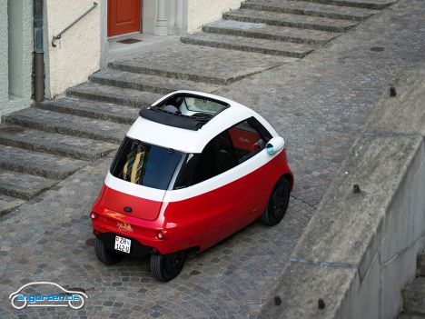 Microlino - Zwischen 1955 und 1962 baute BMW die Isetta für zwei Personen - mit Motoren von knapp 10 kW.