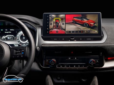 Nissan Qashqai Facelift (2025) - Mittelkonsole mit Infotainment