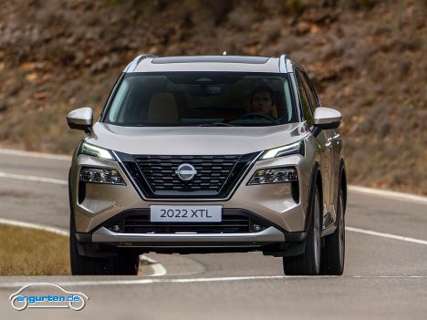 Nissan X-Trail 2022 - Vor allem von vorne ist das Gerät eine echte Kante.