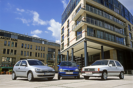 Treffen der Generationen: Corsa A, B und C