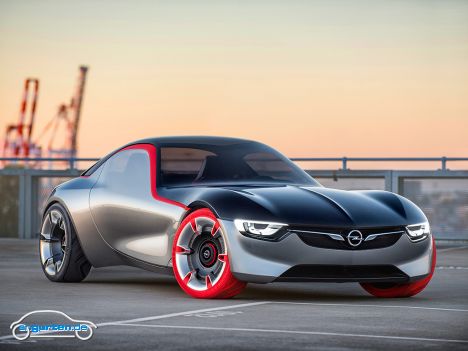Opel GT Concept 2016 - Mit rotem Vorderrädern nimmt Opel Anlauf auf den neuen GT.