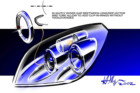 Designstudie - Scheinwerfer Tigra Twin Top