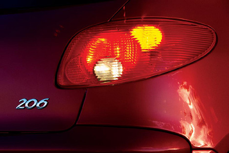 Peugeot 206, Heckleuchten - Nacht