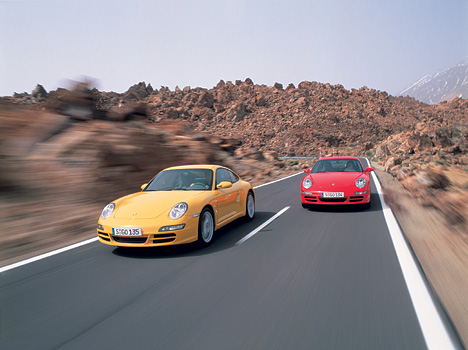 Porsche 911 Carrera (gelb) & Porsche 911 Carrera S (rot)