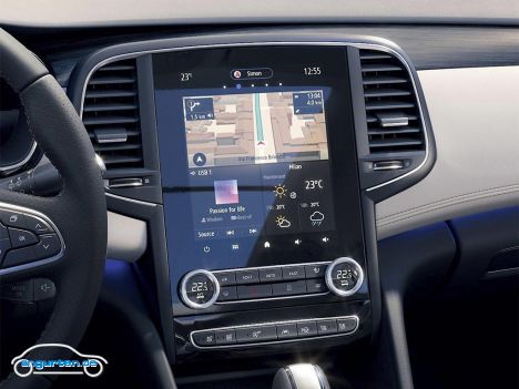 Renault Talisman Facelift - Das digitale Infodisplay im Hochformat bleibt praktisch unverändert.