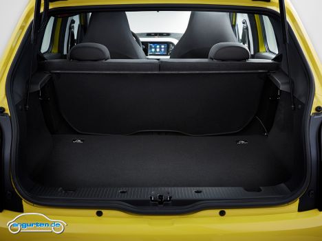 Renault Twingo 2014 - Trotz der geringen Abmessungen geht in den Kofferraum schon recht viel rein …