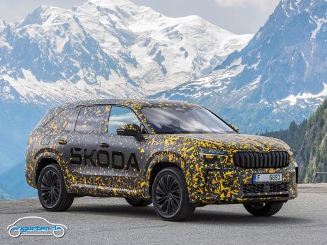 Die zweite Generation des Skoda Kodiaq kommt im Herbst. Hier die ersten noch getarnten Bilder.