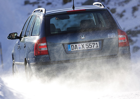 Skoda Octavia, Heck im Winter