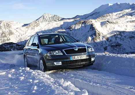 Skoda Octavia, Schnee, Winter