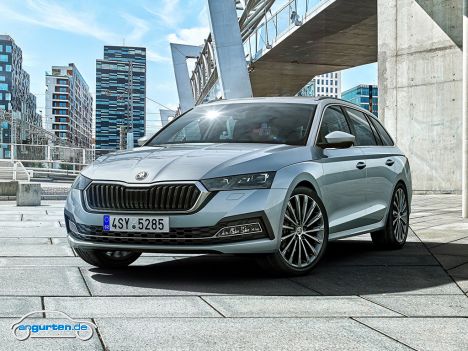 Der neue Skoda Octavia IV Combi - Keine Doppelscheinwerfer mehr im Octavia IV Combi.