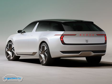 Skoda Vision O (2025) - Die Frage muss man sich stellen. In jedem Fall liegt die Front voll auf Linie mit dem Facelift des Enyaq.