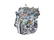 Fiat Punto - Schnittzeichnung Motor