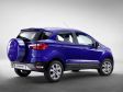 Ford Ecosport - Warum Ford aber bei einem nicht speziell fürs Gelände bestimmten Fahrzeug ein Reserverad anhängt - auch in blau haben wir es nicht verstanden.