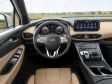 Hyundai Santa Fe Facelift 2022 - Auch die Mittelkonsole ist deutlich überarbeitet worden und wirkt wesentlich moderner.