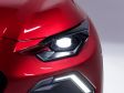 Renault Clio 2026 - Scheinwerfer Detail mit Lack in rot