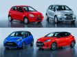 Vier Generationen des Toyota Yaris (Front)