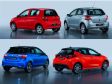 Vier Generationen des Toyota Yaris (Heck)