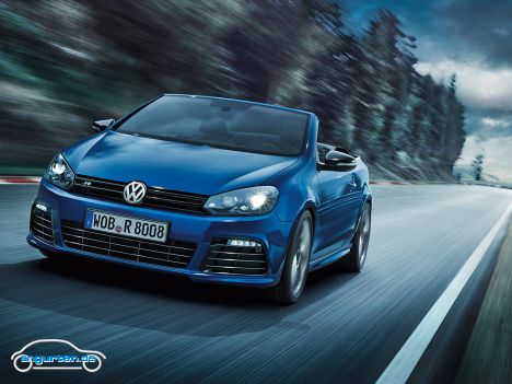 VW Golf R Cabrio - Und sonst: 18 Zoll Leichtmetallfelgen mit 225/40er Reifen. Xenon versteht sich von selbst in der Preisklasse.