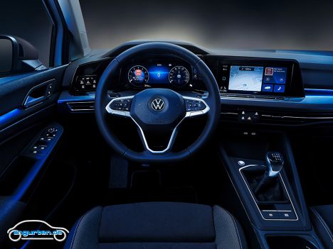VW Golf VIII - Es gibt keine Schalter mehr - nur noch touch-Schaltflächen.