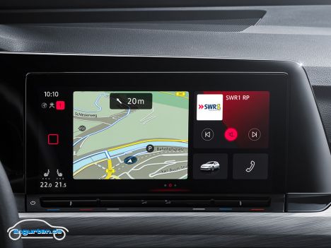 VW Golf VIII - Navi auf dem zweiten Bildschirm