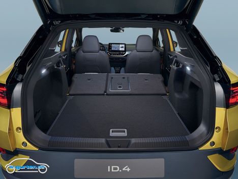 VW ID.4 - Elektroauto - 2021 - Gepäckraum mit umgeklappter Rücksitzbank