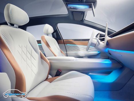 Studie VW ID.SPACE Vizzion - Der Wegfall der Bedienungen beim autonomen Fahren ist hier allerdings gut vorstellbar.