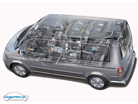 VW Multivan Comfortline, Schnittzeichnung