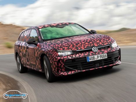 Neuer VW Passat 9 Variant (2023) - getarnt. - Eine neue Version des dynamischen Fahrwerks wird es auch geben - DCC Pro heißt das System.