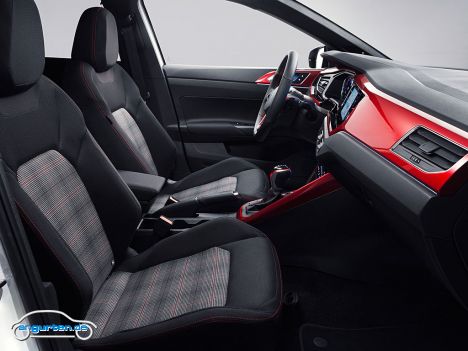 VW Polo VI GTI Facelift 2021 - Neues Muster in den Sitzen - trotzdem unverkennbar GTI.